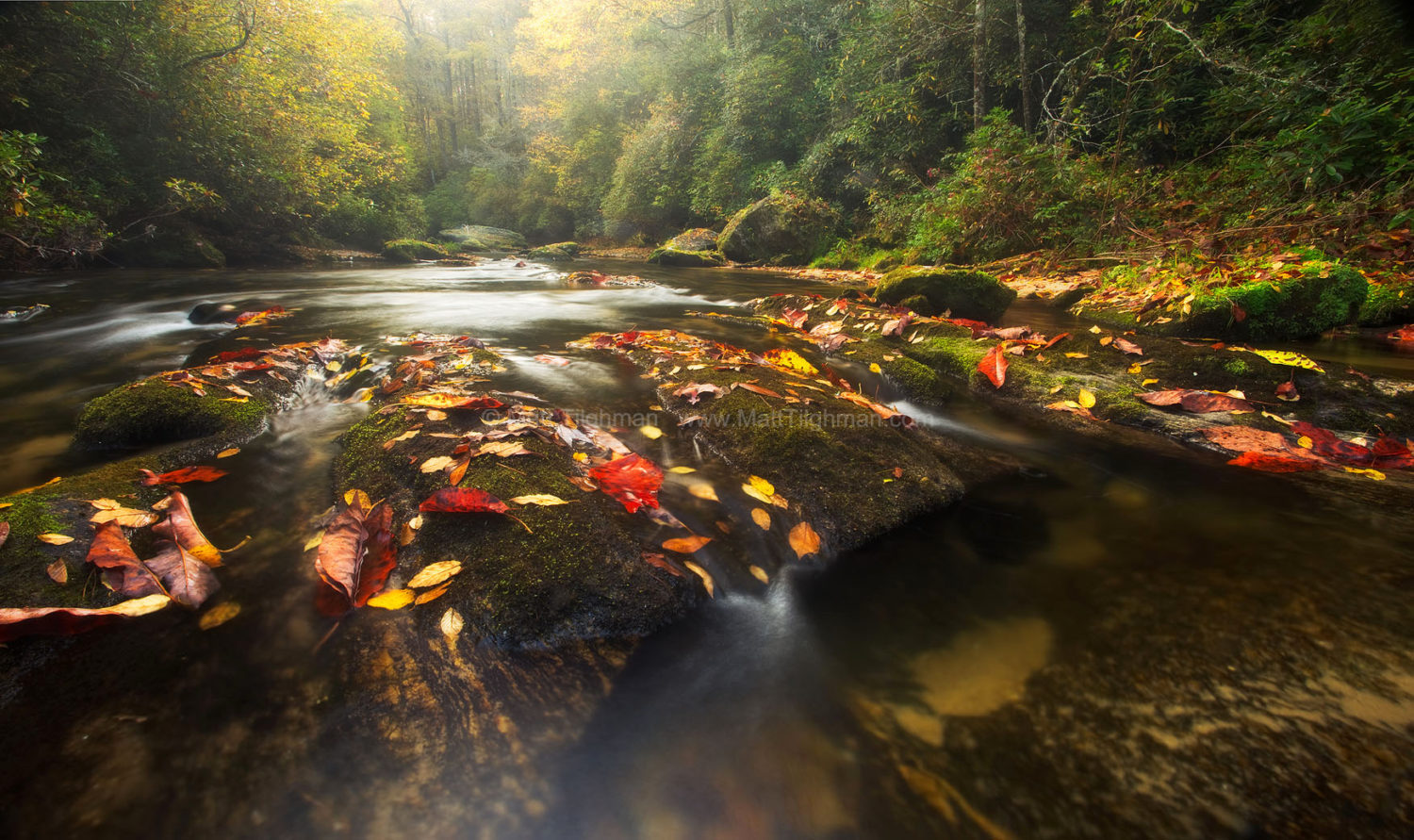 Fine art stock landscape photograph from the forests of Western North Carolina. The Chattooga River in Fall is among the most beautiful scenes nature has to offer.