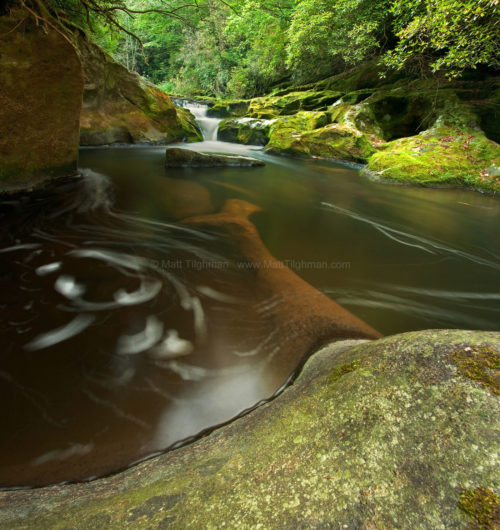 Fine art stock photograph taken in the headwaters of the Chattooga River, in the lush Appalachian Mountains of Western North Carolina.